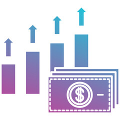 Profit icon element for design