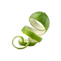 Fresh Lime with Twisted Peel &mdash; Vibrant Citrus Fruit