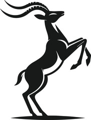 Jumping antelope silhouette