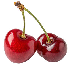 Fresh Red Cherries with Stems &mdash; Juicy and Ripe