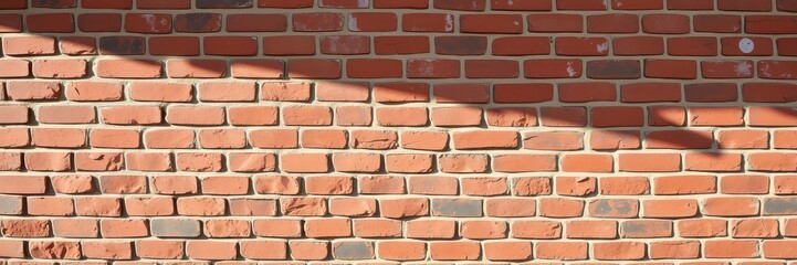 Obraz premium Brick texture, old brick wall with red bricks, brick wallpaper, Weathered Red Brick Wall Texture ,Rustic and Vintage Background