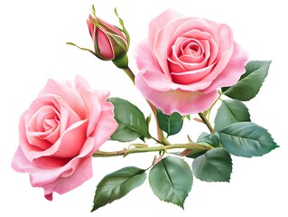 Fototapeta premium Pink Roses Bouquet Floral Arrangement Romantic Flowers