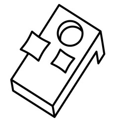 Bean Bag throw game outline icon