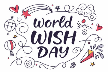 WORLD WISH DAY vector illustration