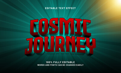 Obraz premium cosmic journey editable text effect with a galaxy and cosmic text style