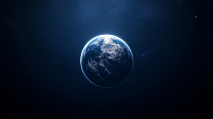 Fototapeta premium Planet Earth Seen from Outer Space, Full View.