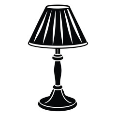 Obraz premium Black desk lamp isolated on white street lamps collection Old street lamp black silhouette, city vintage 