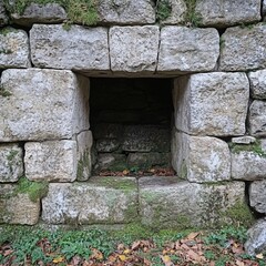 A medieval time portal opening in a stone wall