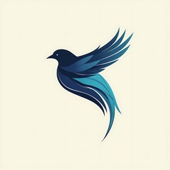 Obraz premium Bluebird in Flight for Abstract Design.