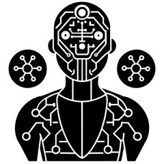 Modern Artificial Intelligence Symbols for Digital and Tech Projects
