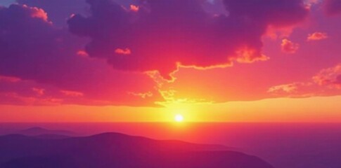 Abstract sunset sky with orange and purple hues, sunset background, orange colors