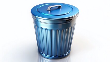 Isolated Trash Can, Empty Waste Bin PNG, Aerial View Recycling Bin, Garbage Container, Top View Refuse Bin