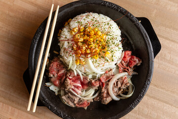 Japanese Sizzling Beef and Rice