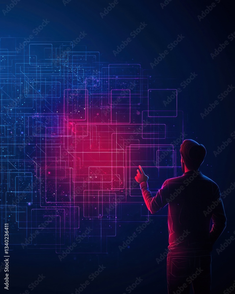 Poster innovative digital interaction virtual space visualization creative environment user perspective tec