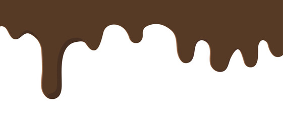 Hot Chocolate Drops Banner. A mesmerizing visual of melted chocolate dripping down, a tantalizing display of sweet indulgence. The drips create an inviting texture,adding a touch of playful creativity