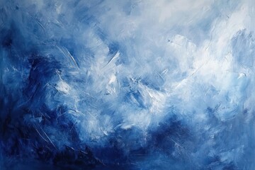 An abstract ice texture with shimmering light, evoking the cool essence of a blue winter scene
