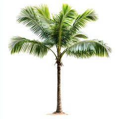 Obraz premium Isolated Palm Tree on White Background Perfect for Tropical Designs