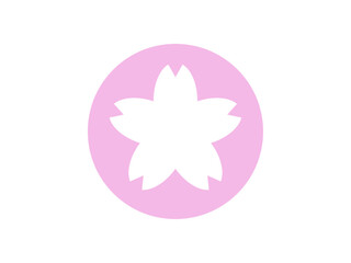 桜の花円型アイコン