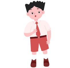 Cute kids expression character illustration