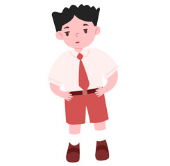 Cute kids expression character illustration