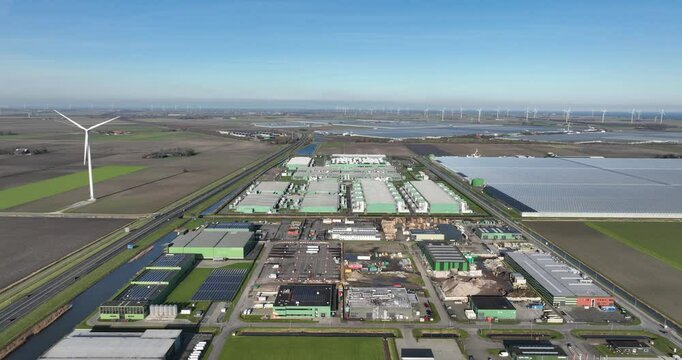hyper scaler in North Holland, The Netherlands, data center, large scale computer, server, cloud space, Big data, AI and artificial intelligience.