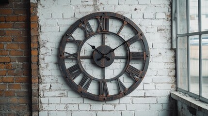 Rustic Metal Wall Clock