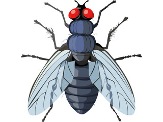 vector illustration of a black beetle