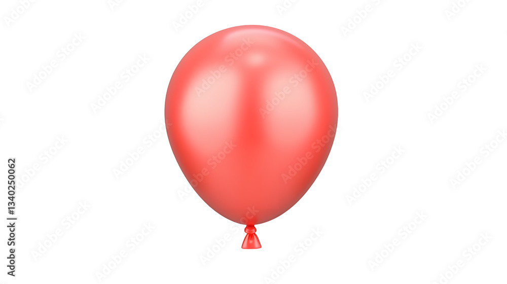 Poster A bright shiny red foil balloon in the shape of the number 1 with a highly reflective metallic finish and smooth edges