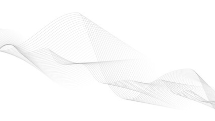 Abstract black wave lines on white background. Dynamic wave pattern modern, Abstract wave element for design. Digital frequency track equalizer. Stylized line art background. 