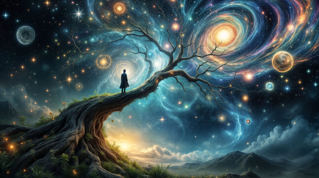 Connection between the universe and the Tree of Life.