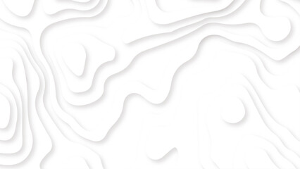 White abstract paper carve template background. style abstract white background with curved wavy layers forming 3D realistic paper cut effect. 