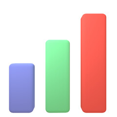 Growth 3D Clay Illustration – Modern Business and Marketing Icons for UI, Social Media, and E-commerce