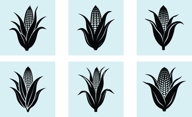 Corn silhouette vector