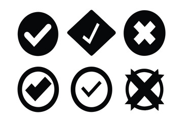 check mark refresh and cancel icon