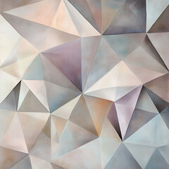 Obraz premium Geometric, crystal-inspired pattern, resembling facets of cut stones or minerals, like folded paper, creating an intricate and elegant background.