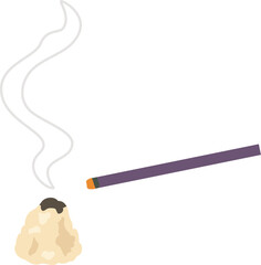 線香で火をつけた灸