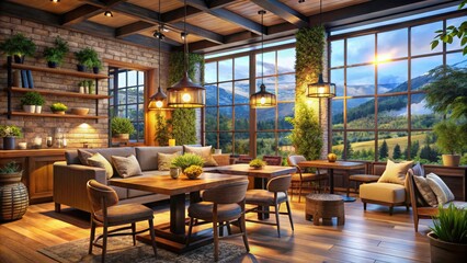 Cozy Cafe Interior Design, Low Light Photography, Modern House Patio, Stylish Outdoor Furniture