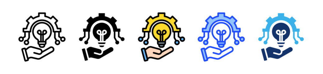 Technology Adoption Icon Set With Multiple Style Collection