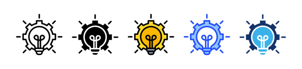 Development Icon Set With Multiple Style Collection