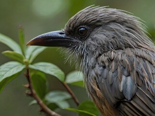 Fototapeta premium Stresemann’s Bristlefront (Merulaxis stresemanni) – A critically endangered Brazilian bird with only a few known individuals.
