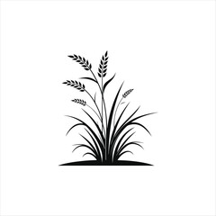 grass vector silhouette clip art illustration