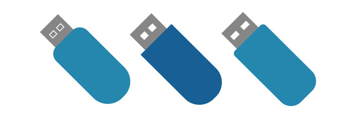 usb icon Vector illustration in black