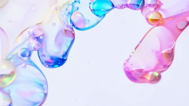 魔法のように動く虹色の液体1