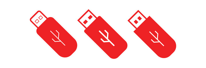 usb icon Vector illustration in black