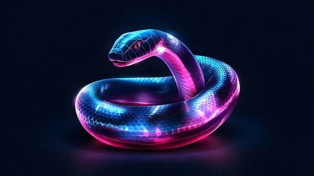Neon Python Vector Graphic