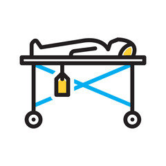 Vector multi color icon for Mortuary