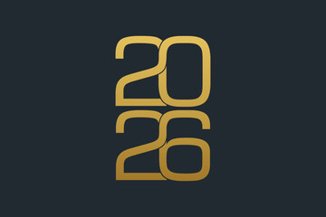 2026 years logo illustration, year design vector 
