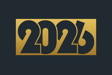 2026 years logo illustration, year design vector 
