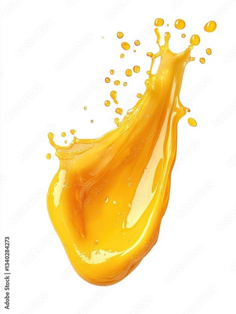 Aufkleber vibrant mango nectar explosion on white background capturing dynamic splash and refreshing sweetness