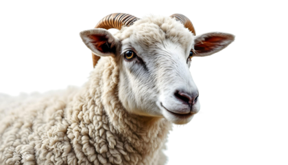A sheep appears in front of a transparent backdrop, representing the sacrificial aspect of Eid al-Adha